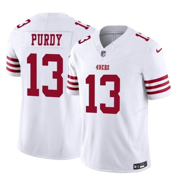Youth San Francisco 49ers #13 Brock Purdy White 2023 F.U.S.E. Vapor Untouchable Limited Stitched Football Jersey